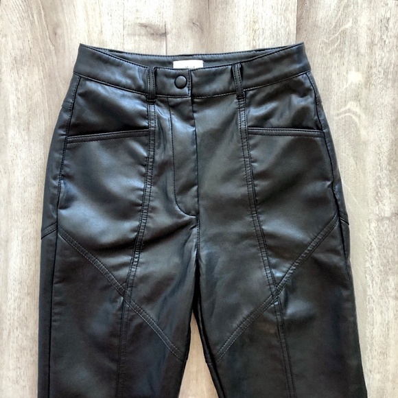 Wilfred, Aritzia, Rebel, Faux Vegan Leather, High Rise, Pants, Size 0‎ - Picture 5 of 16